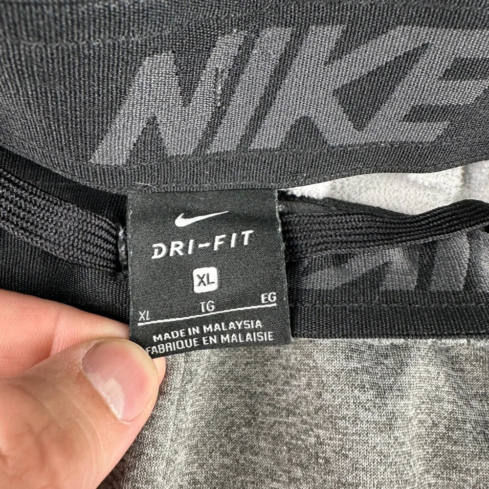Nike Sweatpants Boys XL Gray Dri-Fit Fleece Athletic Joggers Tapered Leg